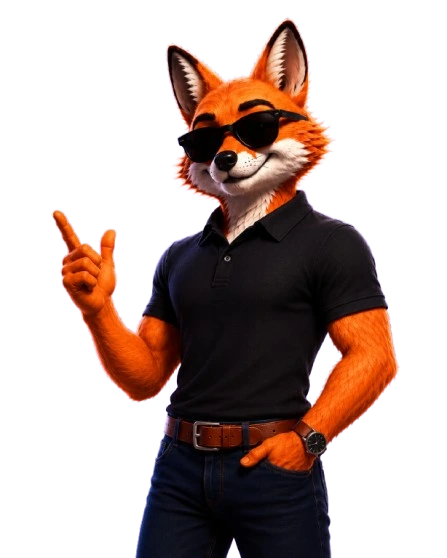 ClosingFox mascot pointing at the leak meter
