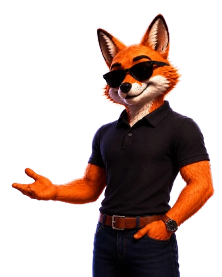ClosingFox mascot pointing to Book a Demo